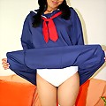 Jade Seng is a naughty little Asian school girl who gets off on flashing her white panties at unsuspecting people!
